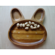 Akazie Natur Holz Kaninchen Form Snack Dish